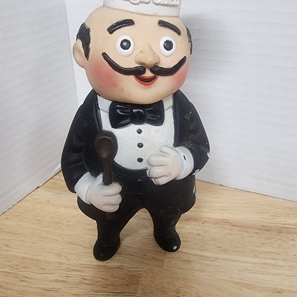 Chef Figurine with Spoon Piggy Bank